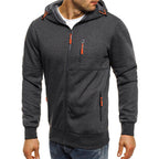 Men's Long Sleeve Winter Streetwear Hoodie | Zip Up