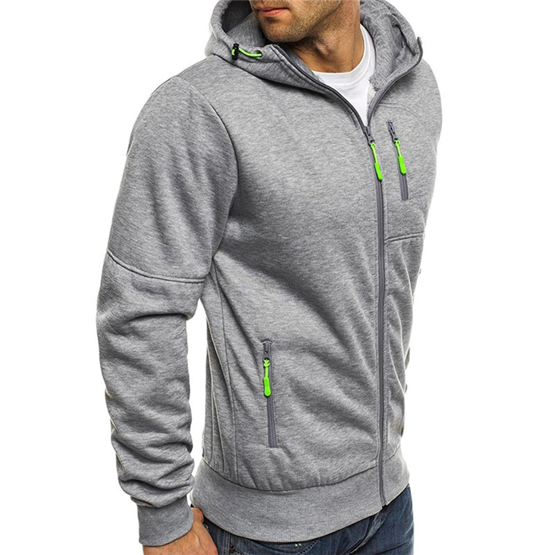 Men's Long Sleeve Winter Streetwear Hoodie | Zip Up