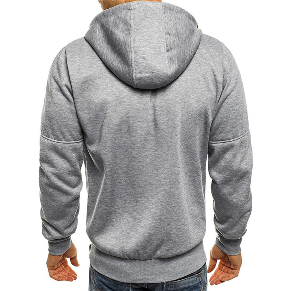 Men's Long Sleeve Winter Streetwear Hoodie | Zip Up