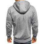 Men's Long Sleeve Winter Streetwear Hoodie | Zip Up