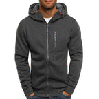 Men's Long Sleeve Winter Streetwear Hoodie | Zip Up