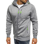Men's Long Sleeve Winter Streetwear Hoodie | Zip Up