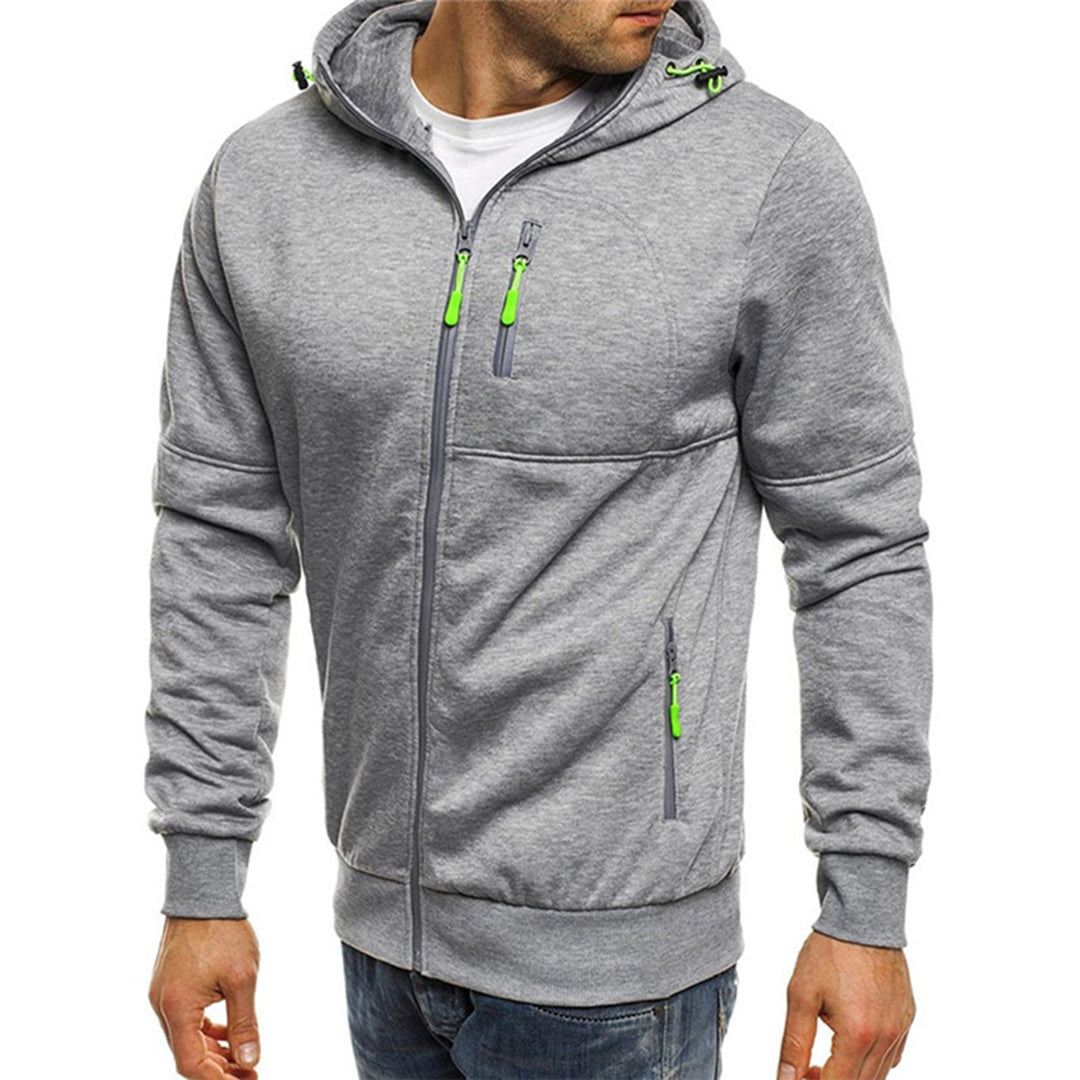 Men's Long Sleeve Winter Streetwear Hoodie | Zip Up