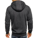 Men's Long Sleeve Winter Streetwear Hoodie | Zip Up