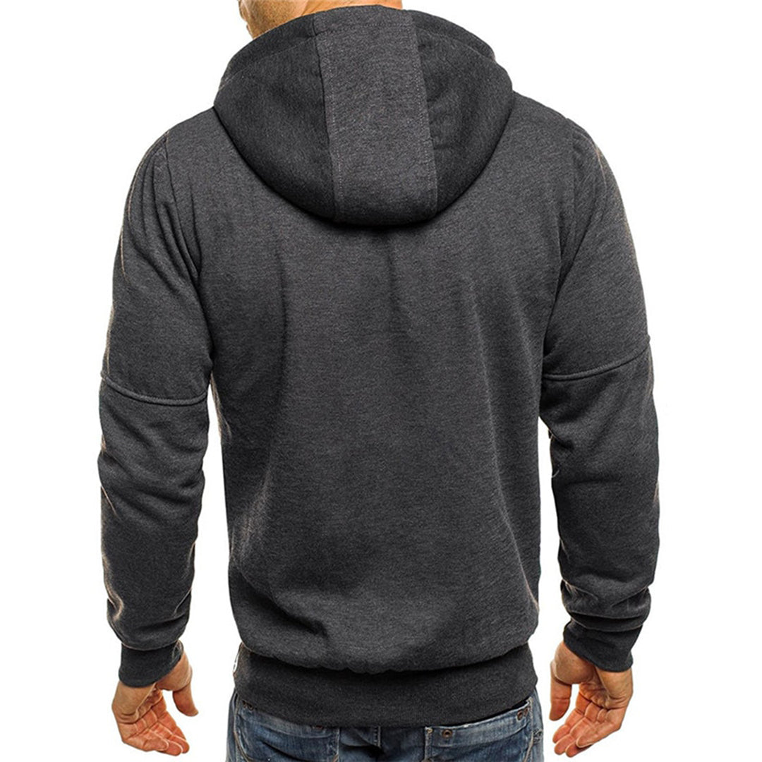 Men's Long Sleeve Winter Streetwear Hoodie | Zip Up