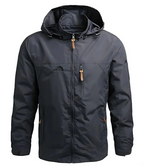 Men's Winter Long Sleeve Zip Up Jacket | Hooded