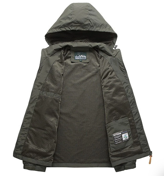 Men's Winter Long Sleeve Zip Up Jacket | Hooded