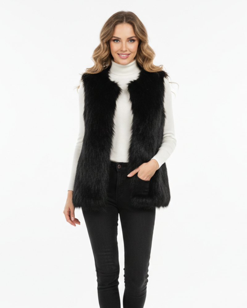 Women's Winter Sleeveless Vest | Pockets