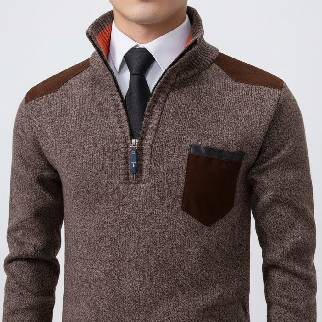 Men’s Elegant Quarter Zip Sweater | Fall