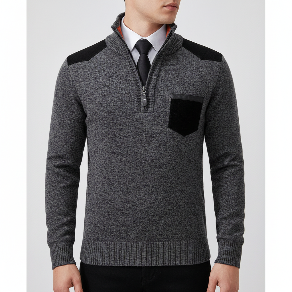 Men’s Elegant Quarter Zip Sweater | Fall