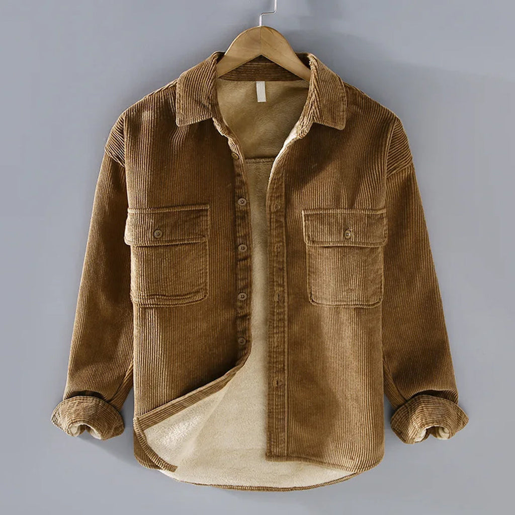 Men's Collar Long Sleeve Button Up Jacket | Casual