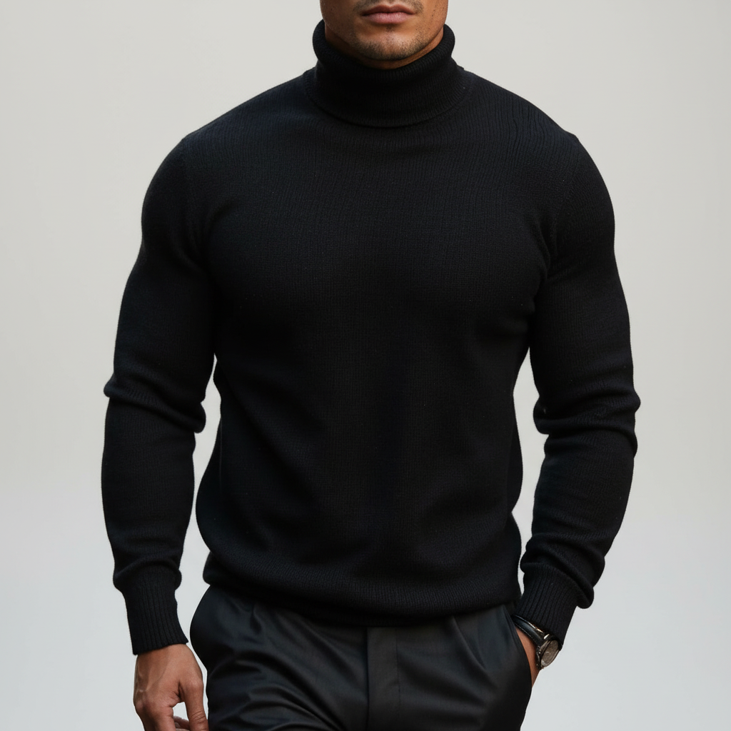 Men’s Turtleneck Knit Sweater | Elegant