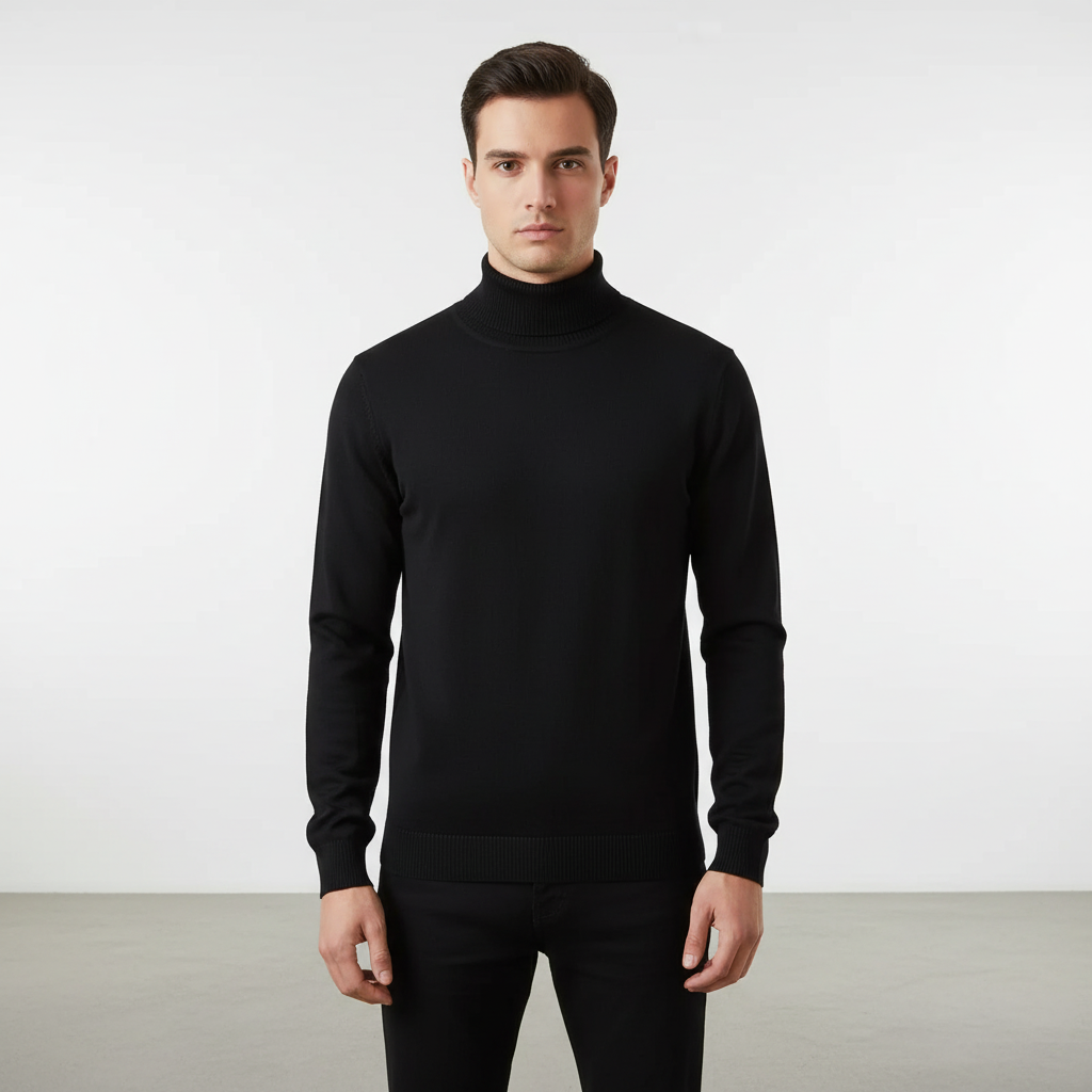 Men’s Turtleneck Knit Sweater | Elegant