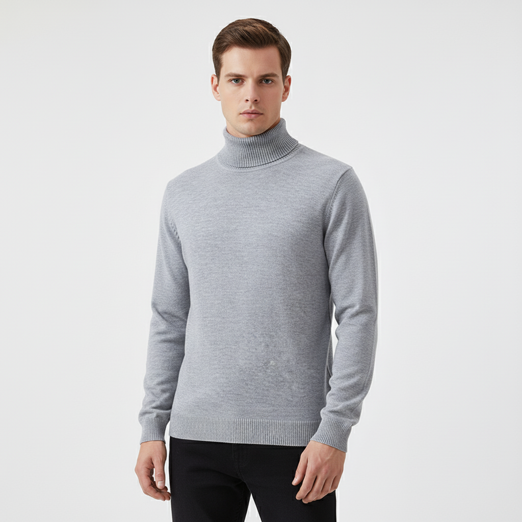 Men’s Turtleneck Knit Sweater | Elegant