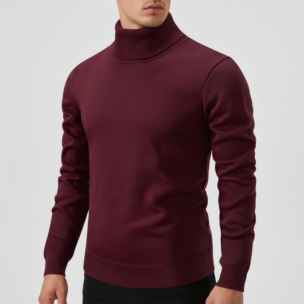 Men’s Turtleneck Knit Sweater | Elegant