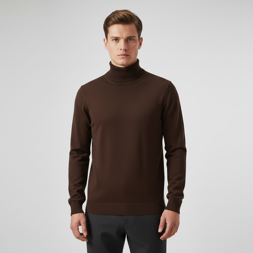 Men’s Turtleneck Knit Sweater | Elegant