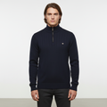 Men’s Ribbed Quarter Zip Sweater | Raised Collar