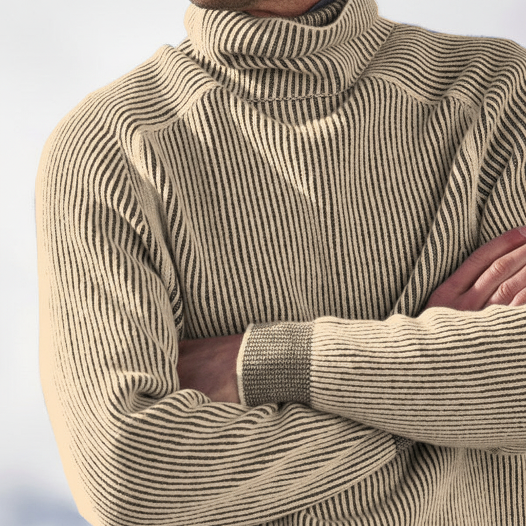 Men’s Ribbed Turtleneck Sweater | Long Sleeves