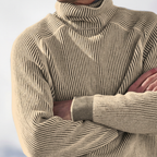 Men’s Ribbed Turtleneck Sweater | Long Sleeves