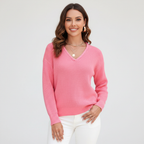 Women’s Ribbed V-Neck Sweater | Casual