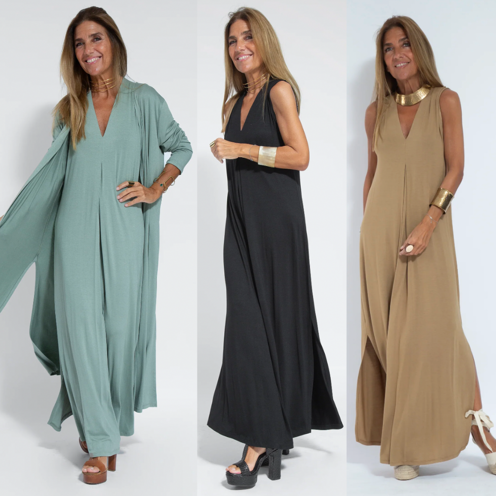 Women's Elegant Maxi Dress and Cardigan Set | Two Piece