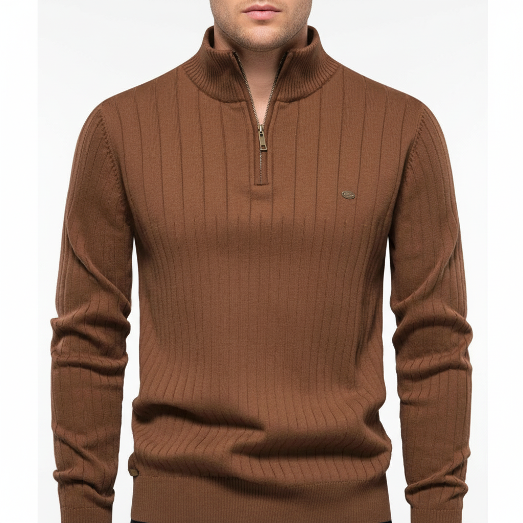Men’s Textured Half Zip Sweater | Fall