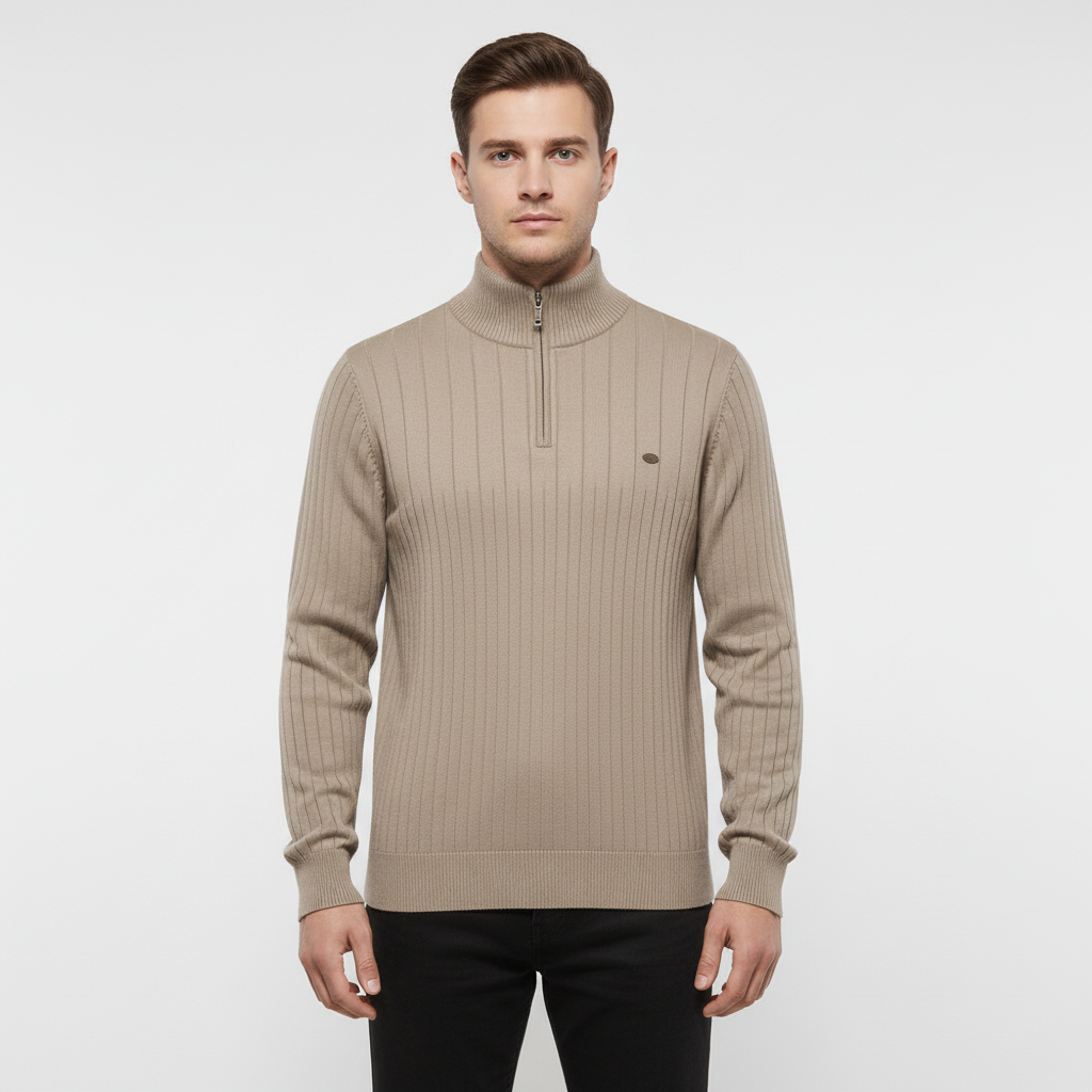 Men’s Textured Half Zip Sweater | Fall