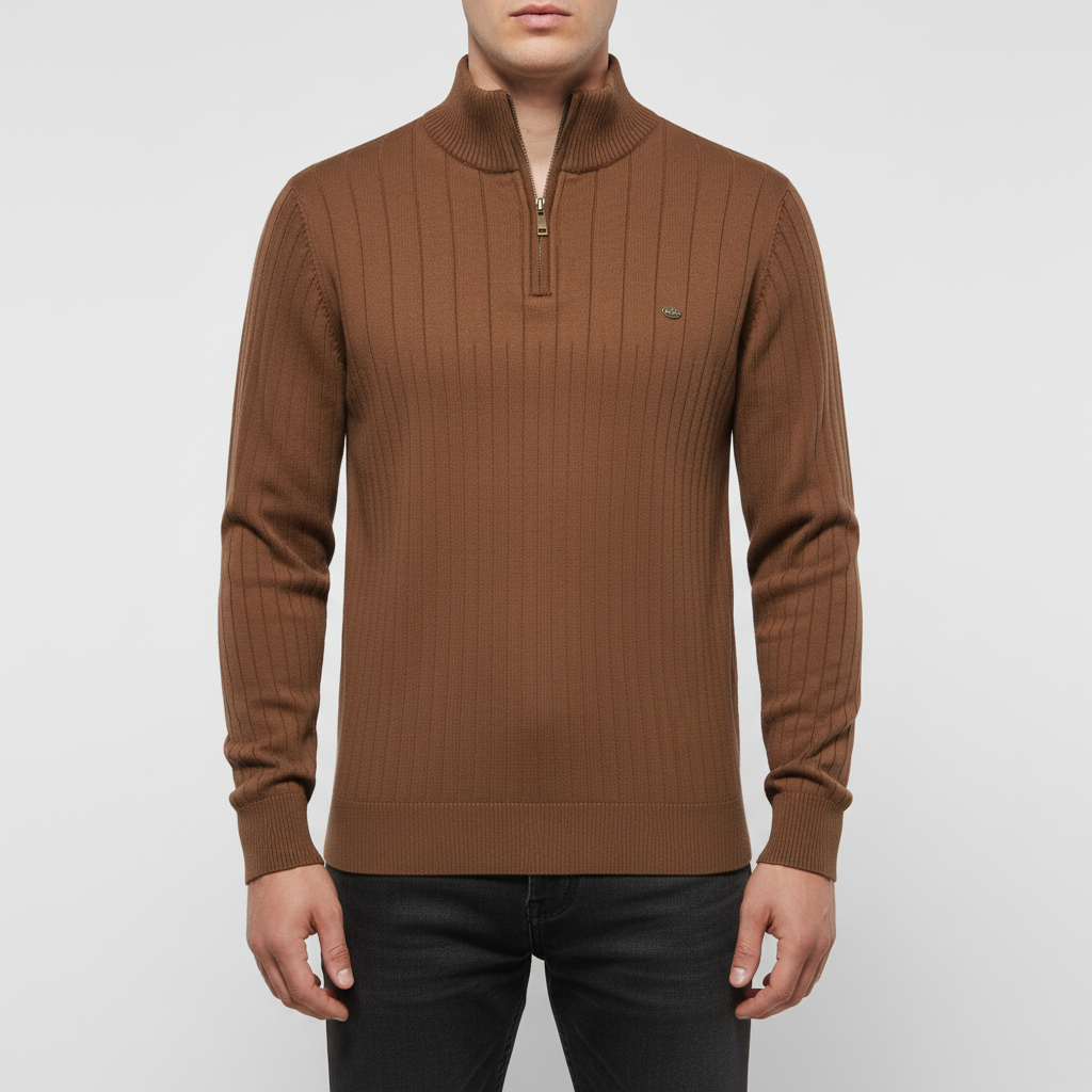 Men’s Textured Half Zip Sweater | Fall