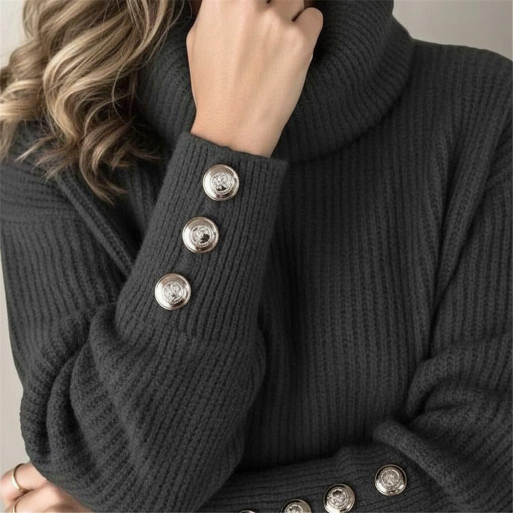 Women’s Ribbed Cowl Neck Sweater | Winter