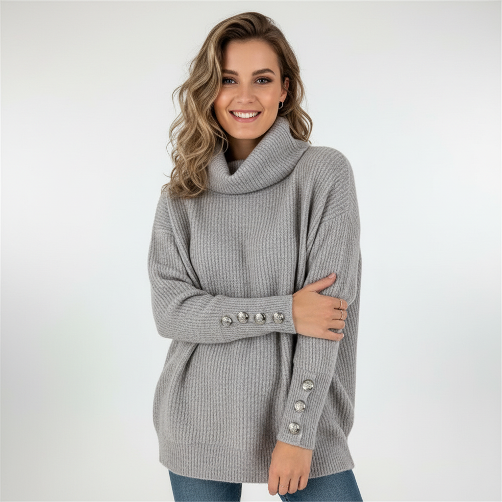 Women’s Ribbed Cowl Neck Sweater | Winter