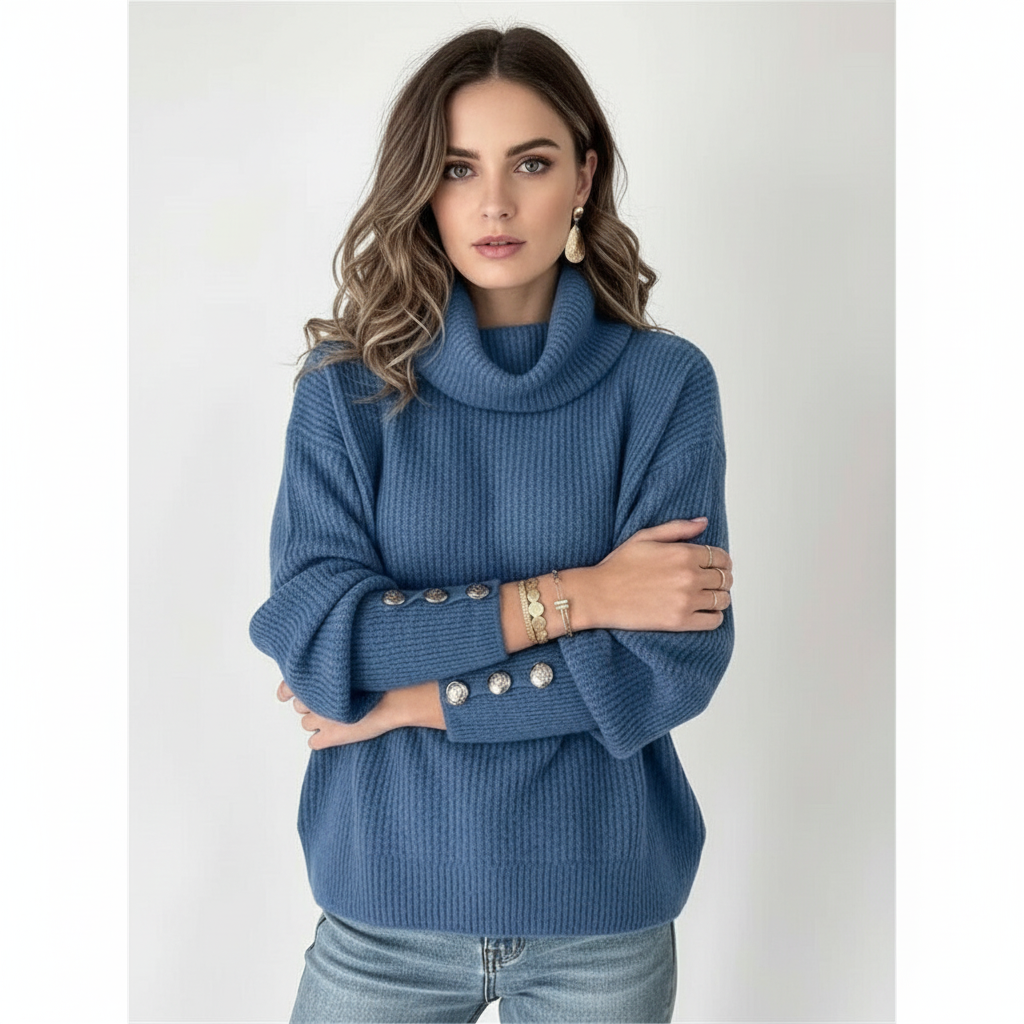Women’s Ribbed Cowl Neck Sweater | Winter