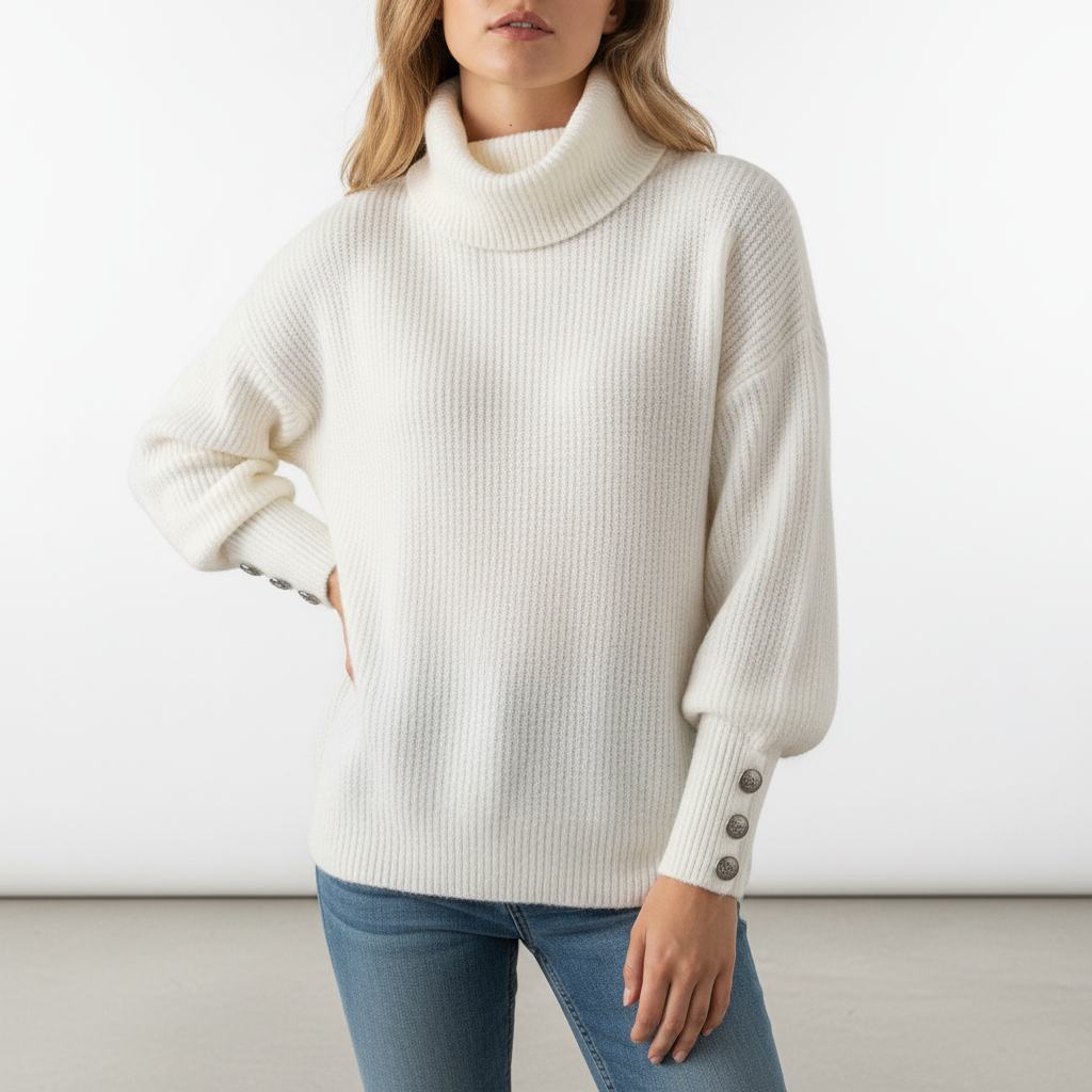 Women’s Ribbed Cowl Neck Sweater | Winter
