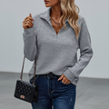 Women’s Ribbed Quarter Zip Sweater | Relaxed Fit