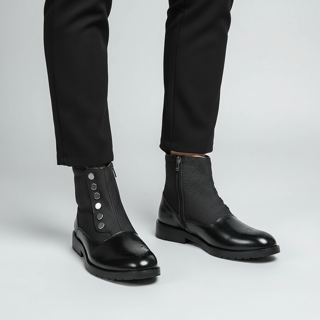 Men’s Evening Ankle Boots | Textured