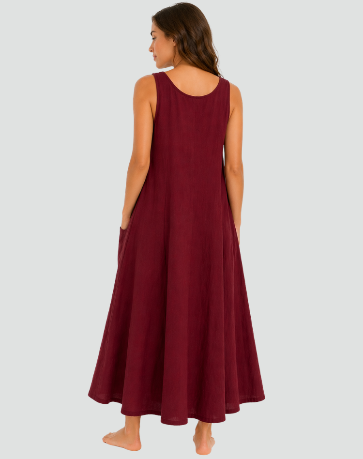 Women's Loose Pocket Dress | Maxi