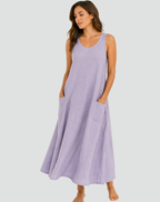 Women's Loose Pocket Dress | Maxi