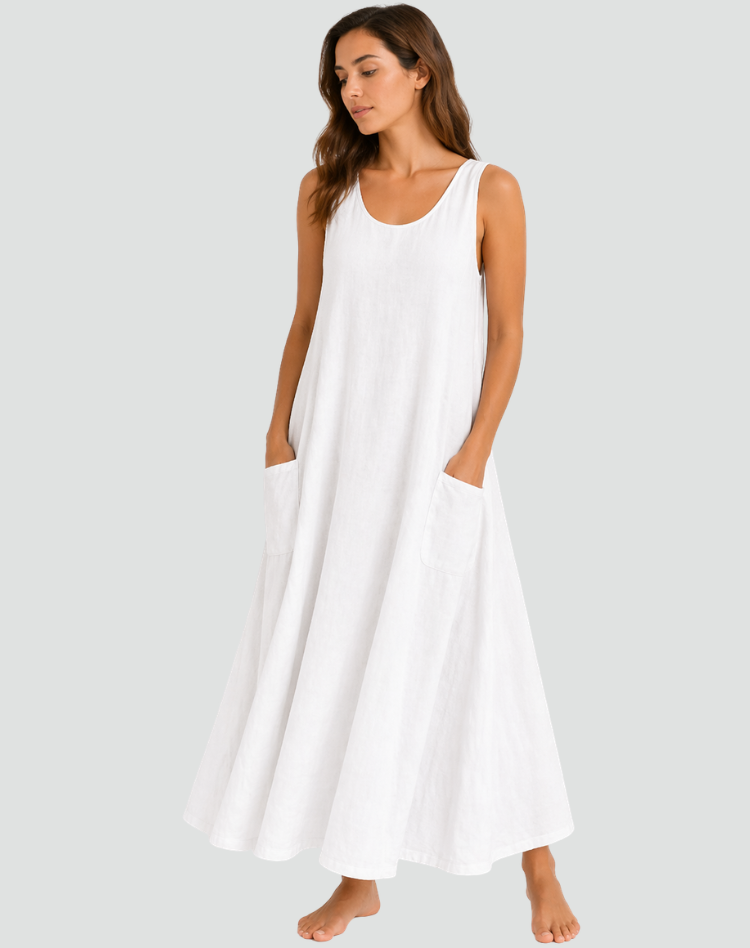 Women's Loose Pocket Dress | Maxi