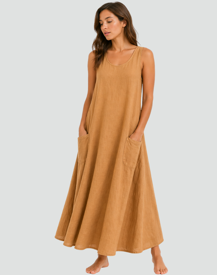Women's Loose Pocket Dress | Maxi