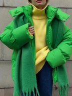 Women's Oversized Zip Up Puffer Jacket | Winter