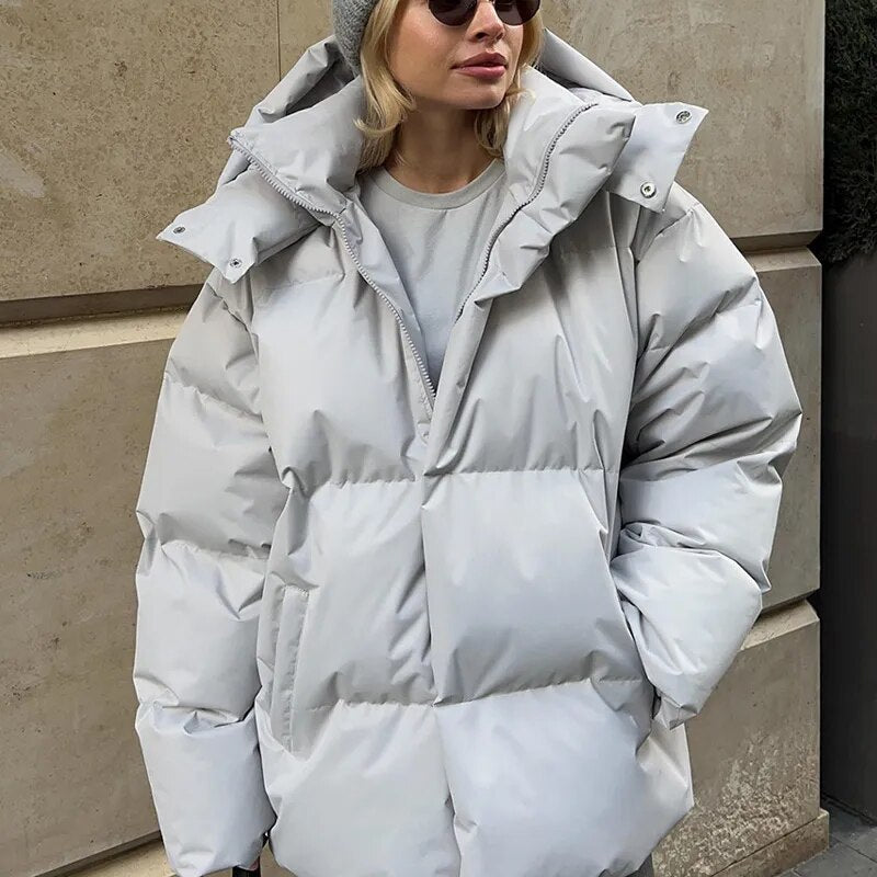 Women's Oversized Zip Up Puffer Jacket | Winter