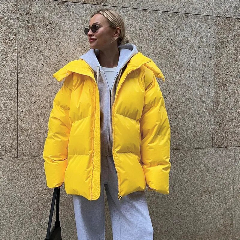 Women's Oversized Zip Up Puffer Jacket | Winter