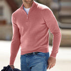 Men’s Quarter-Zip Stand Collar Sweater | Long Sleeves