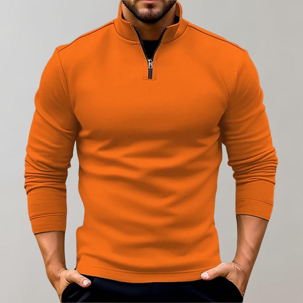 Men’s Slim Fit Long-Sleeve Sweater | Half-Zip
