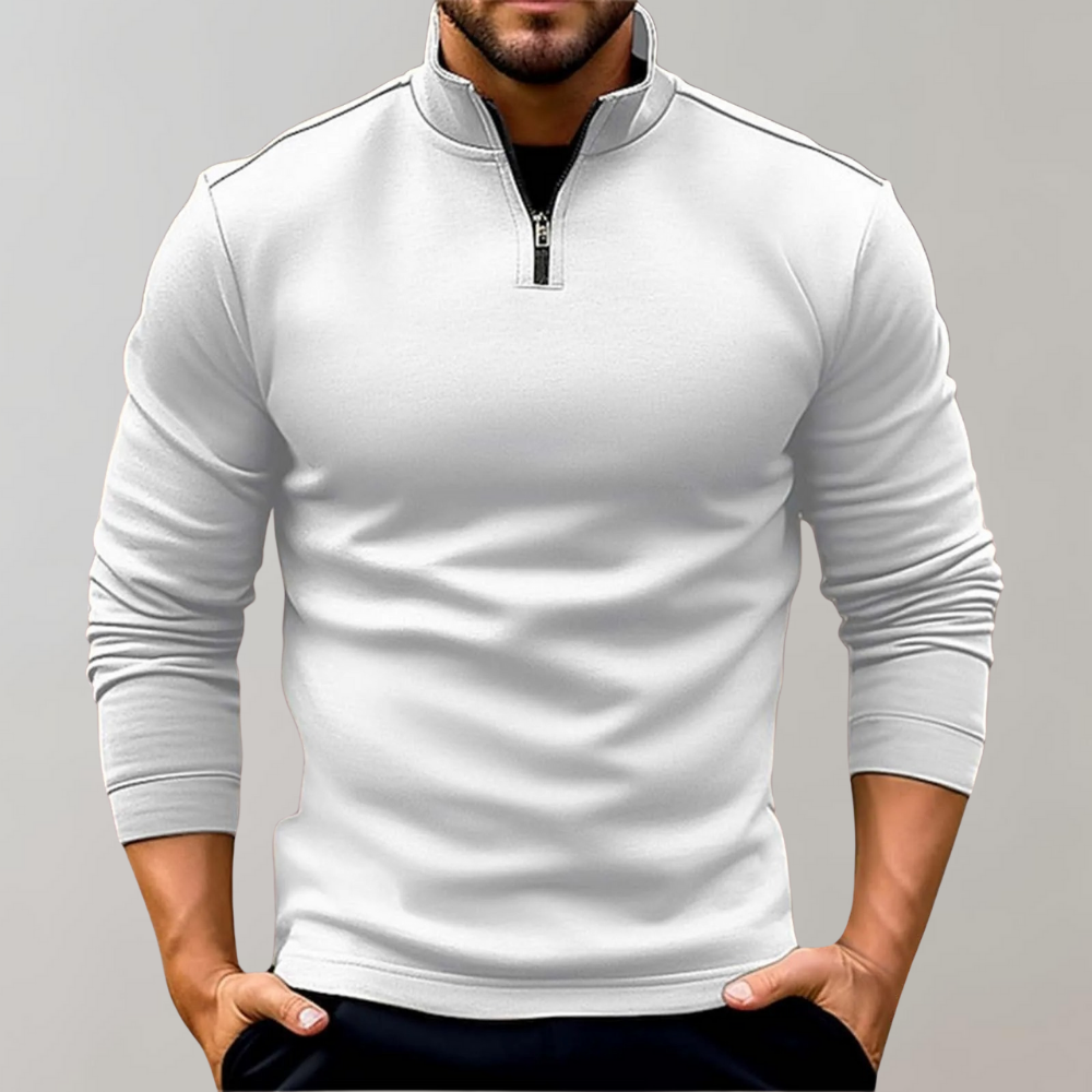 Men’s Slim Fit Long-Sleeve Sweater | Half-Zip