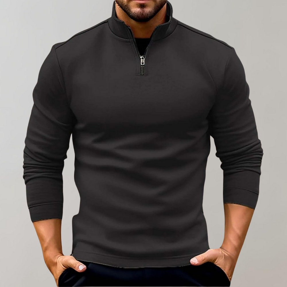 Men’s Slim Fit Long-Sleeve Sweater | Half-Zip