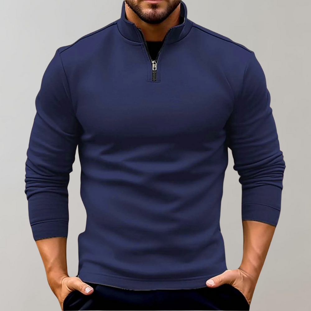 Men’s Slim Fit Long-Sleeve Sweater | Half-Zip