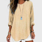 Women's Relaxed Fit Striped Summer Blouse | Long Sleeves