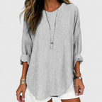 Women's Relaxed Fit Striped Summer Blouse | Long Sleeves