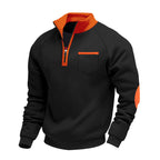 Men's Casual Zip-Up Sweater | Contrast Trim