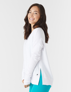 Women's Casual Split Hem Top | Thumbhole Cuffs